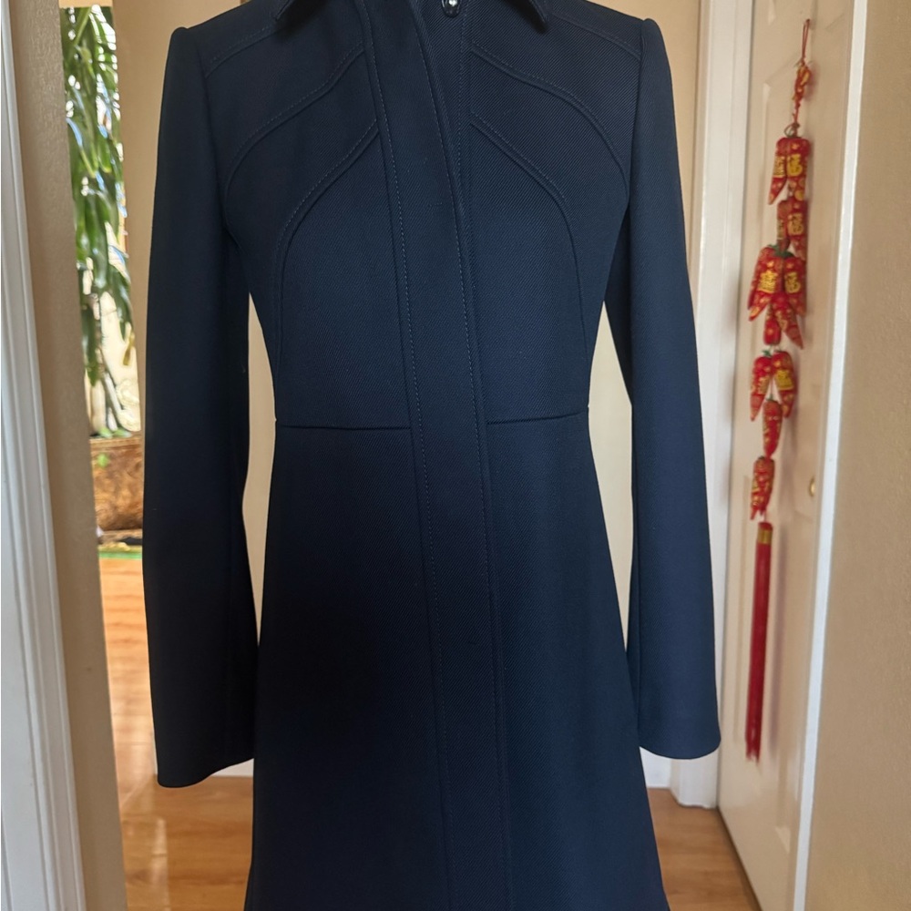 Red Valentino Chic Navy Blue Coat